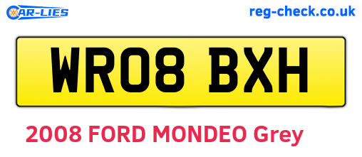 WR08BXH are the vehicle registration plates.