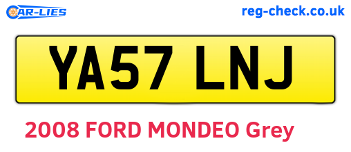 YA57LNJ are the vehicle registration plates.