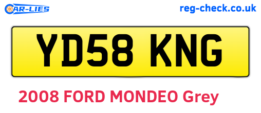 YD58KNG are the vehicle registration plates.