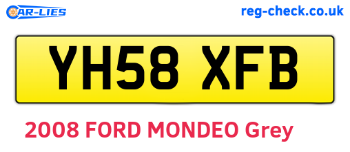 YH58XFB are the vehicle registration plates.