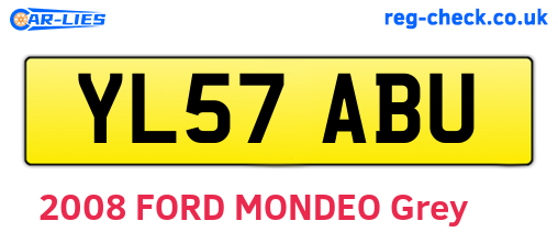 YL57ABU are the vehicle registration plates.
