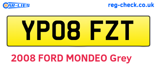 YP08FZT are the vehicle registration plates.