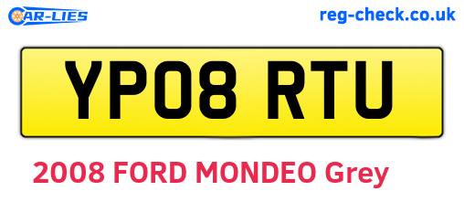 YP08RTU are the vehicle registration plates.