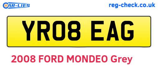 YR08EAG are the vehicle registration plates.