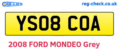 YS08COA are the vehicle registration plates.
