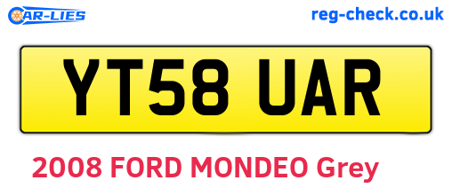 YT58UAR are the vehicle registration plates.
