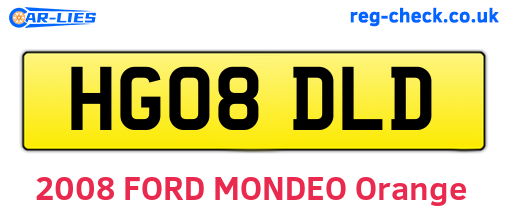 HG08DLD are the vehicle registration plates.