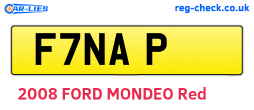 F7NAP are the vehicle registration plates.