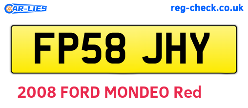 FP58JHY are the vehicle registration plates.