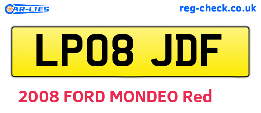 LP08JDF are the vehicle registration plates.