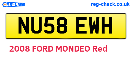 NU58EWH are the vehicle registration plates.