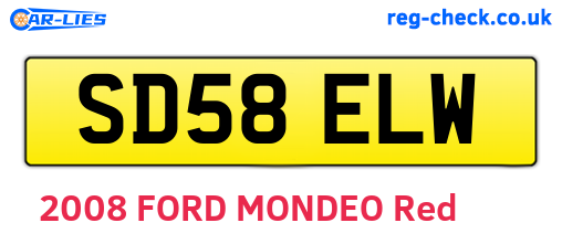 SD58ELW are the vehicle registration plates.