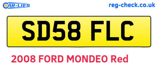 SD58FLC are the vehicle registration plates.