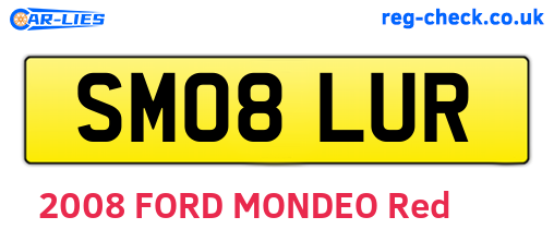 SM08LUR are the vehicle registration plates.