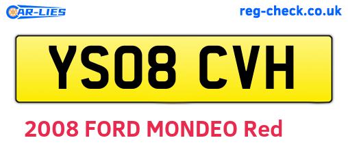 YS08CVH are the vehicle registration plates.