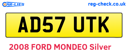 AD57UTK are the vehicle registration plates.