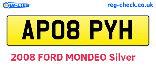 AP08PYH are the vehicle registration plates.