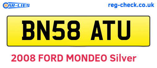 BN58ATU are the vehicle registration plates.