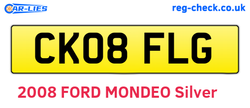 CK08FLG are the vehicle registration plates.