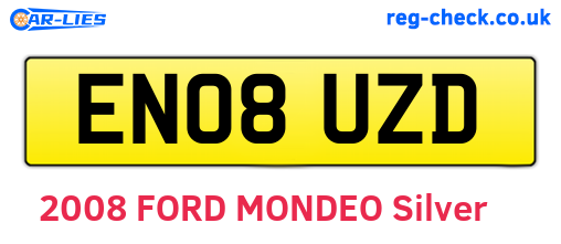 EN08UZD are the vehicle registration plates.