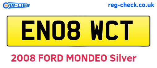 EN08WCT are the vehicle registration plates.