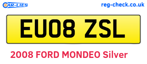 EU08ZSL are the vehicle registration plates.