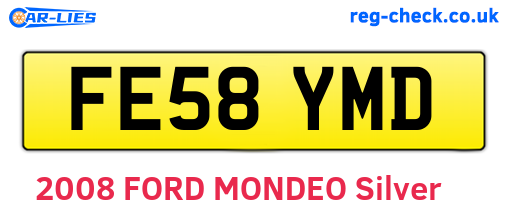 FE58YMD are the vehicle registration plates.