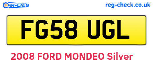 FG58UGL are the vehicle registration plates.