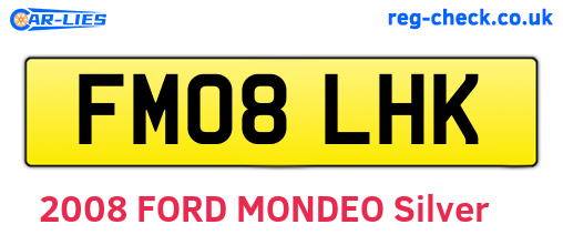 FM08LHK are the vehicle registration plates.