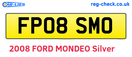 FP08SMO are the vehicle registration plates.