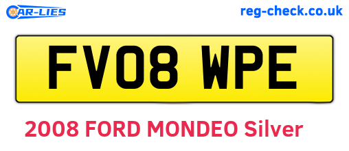 FV08WPE are the vehicle registration plates.