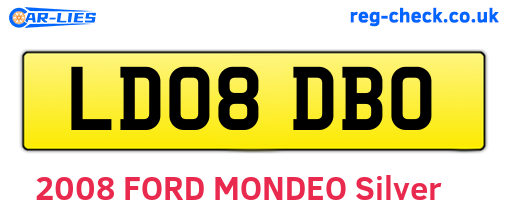 LD08DBO are the vehicle registration plates.