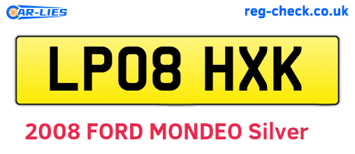 LP08HXK are the vehicle registration plates.