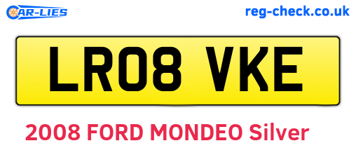 LR08VKE are the vehicle registration plates.