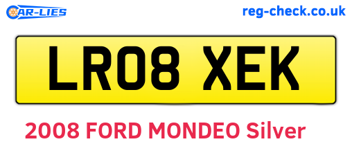 LR08XEK are the vehicle registration plates.