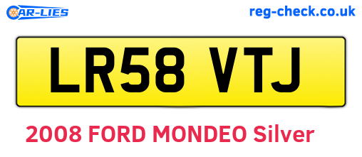 LR58VTJ are the vehicle registration plates.