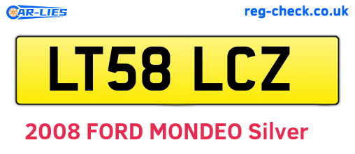 LT58LCZ are the vehicle registration plates.