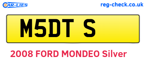 M5DTS are the vehicle registration plates.