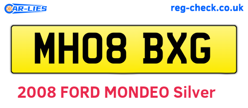 MH08BXG are the vehicle registration plates.