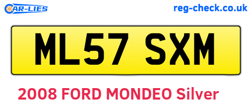 ML57SXM are the vehicle registration plates.