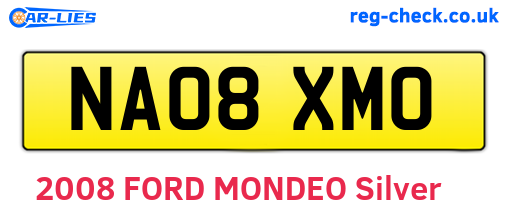 NA08XMO are the vehicle registration plates.