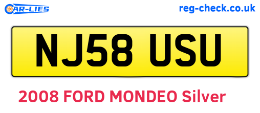 NJ58USU are the vehicle registration plates.