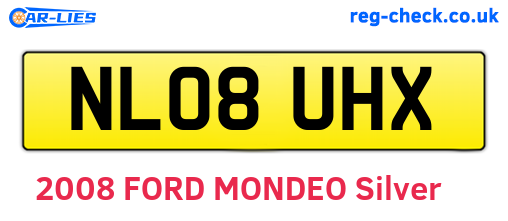 NL08UHX are the vehicle registration plates.