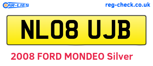 NL08UJB are the vehicle registration plates.