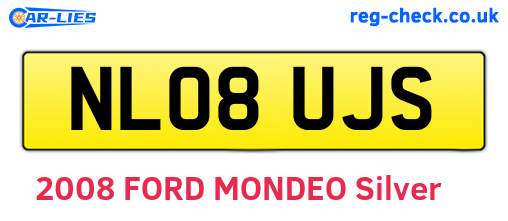NL08UJS are the vehicle registration plates.