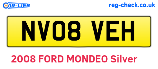NV08VEH are the vehicle registration plates.