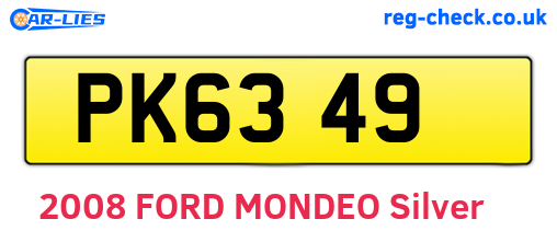 PK6349 are the vehicle registration plates.