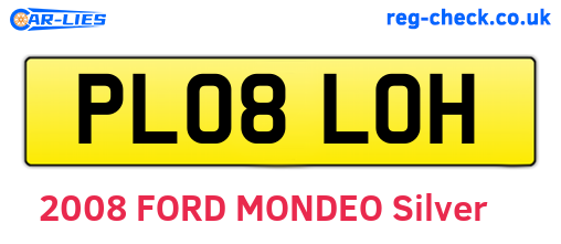 PL08LOH are the vehicle registration plates.