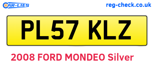 PL57KLZ are the vehicle registration plates.