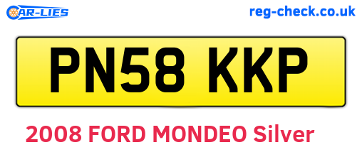 PN58KKP are the vehicle registration plates.